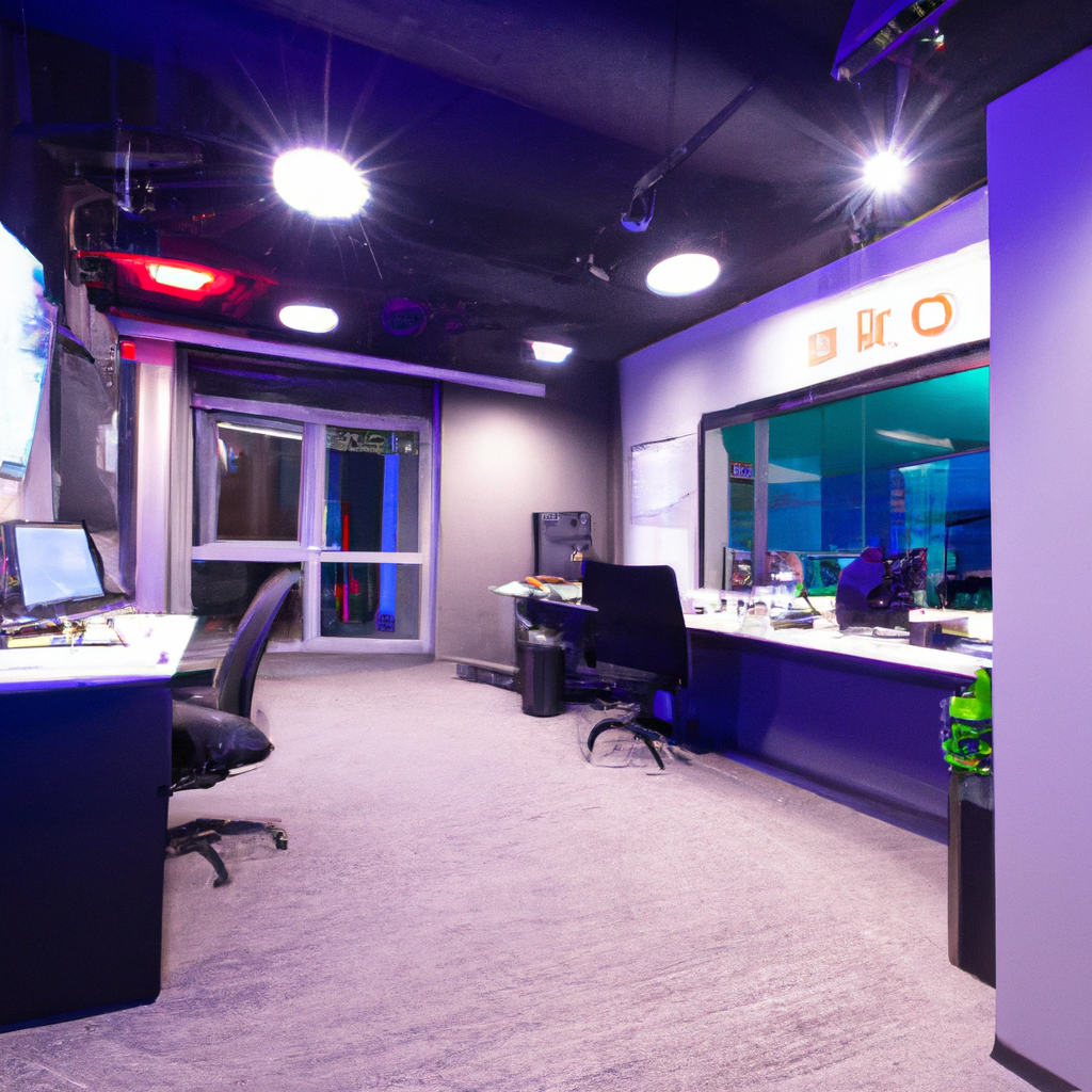 Modern Canadian newsroom